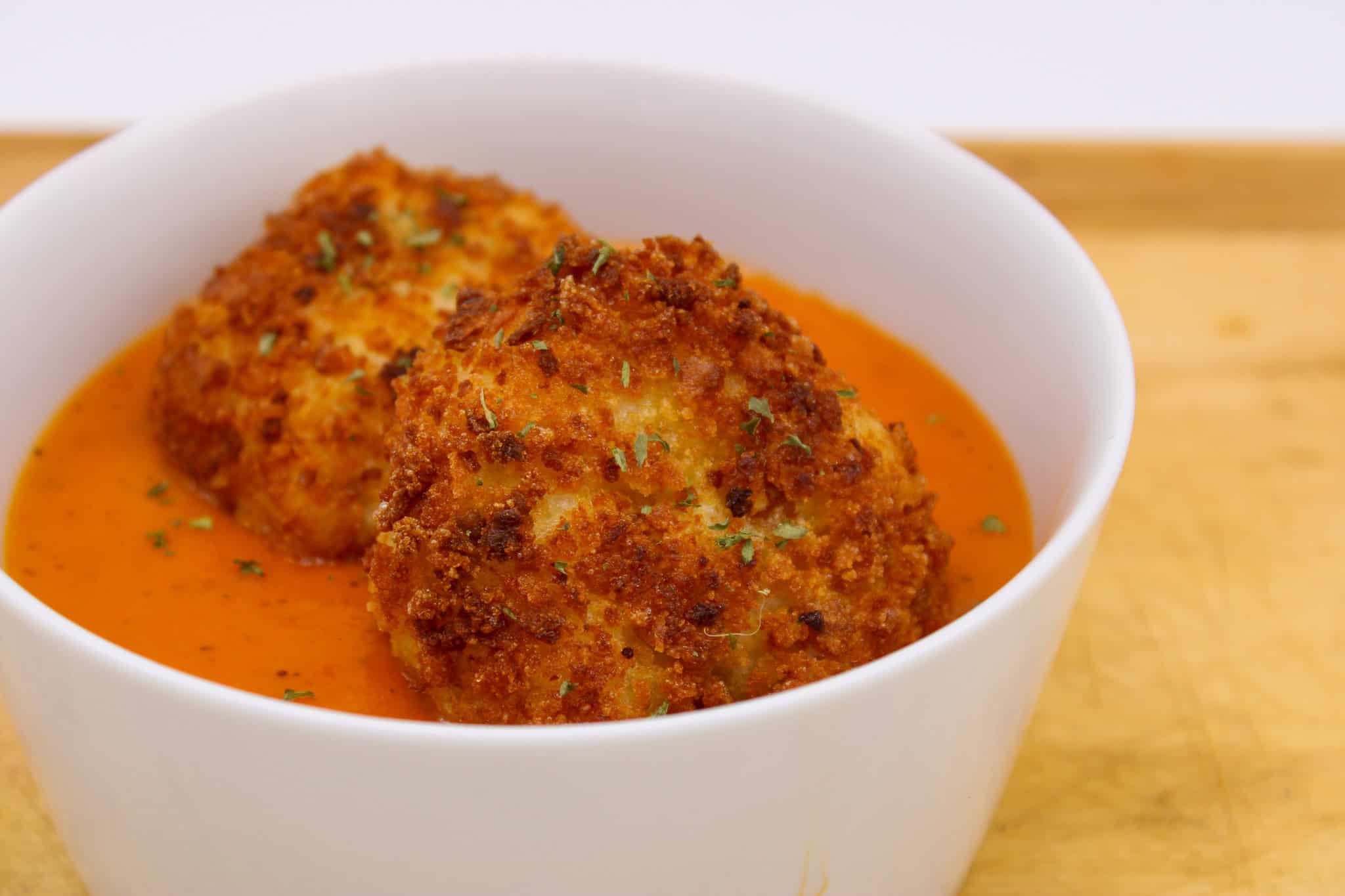 Tomato Soup with Rice Croquettes