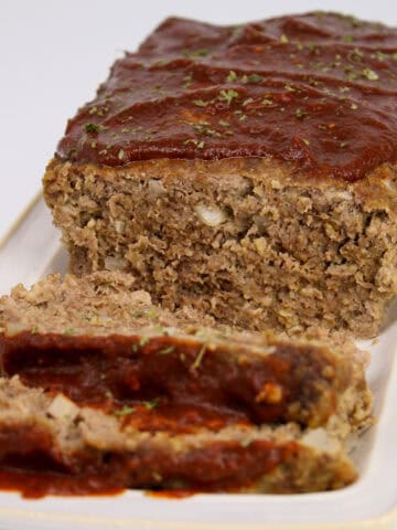 Meatloaf with chili-balsamic glaze